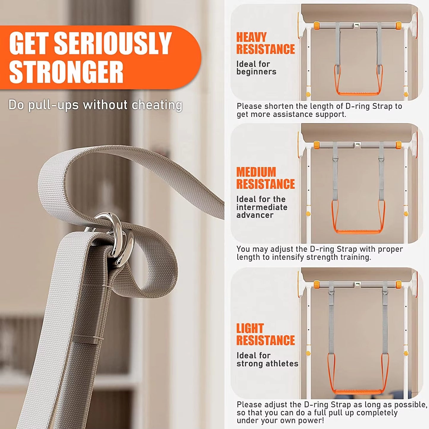 Pull up Assistance Bands Set Resistance Strap for Pull up Assist for Men Women Hanging Training Chin-Up Workout Body Stretching