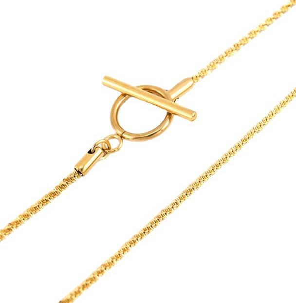 Crescent Half Moon Toggle Necklaces Metal Collar Women's Stainless Steel Ox Horn Luna Necklace Collier